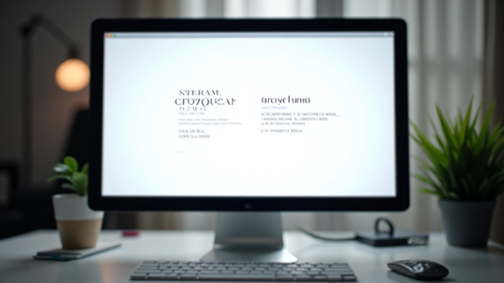 Schermo del computer mostra testo con diversi font affiancati, font serif e sans-serif a confronto, chiara gerarchia visiva