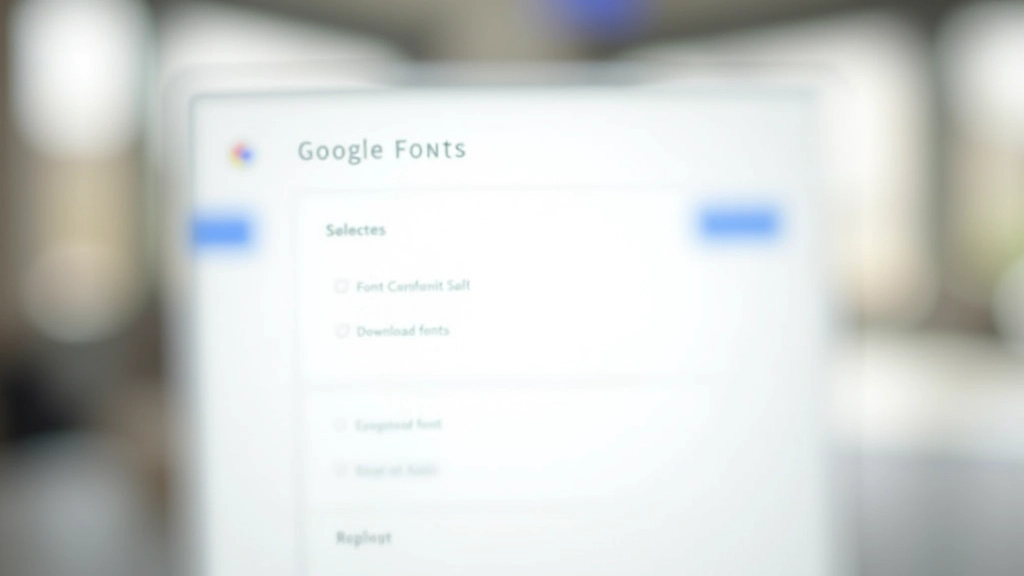 Schermata di Google Fonts con opzioni di download avanzate, evidenziazione del caricamento asincrono