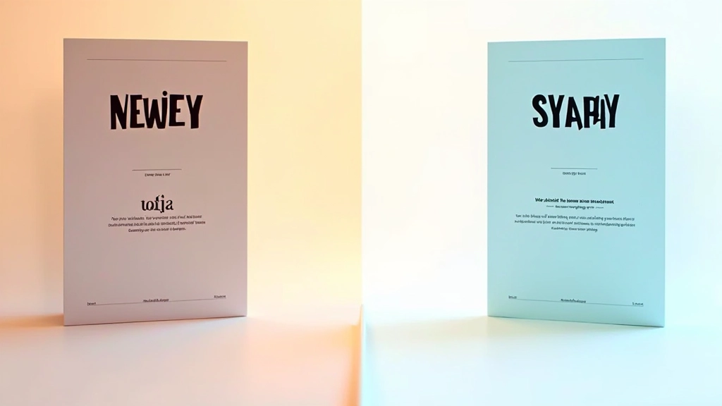 Tre campioni di abbinamenti tipografici diversi affiancati, ciascuno mostrando una coppia di font con colori coordinati e layout pulito